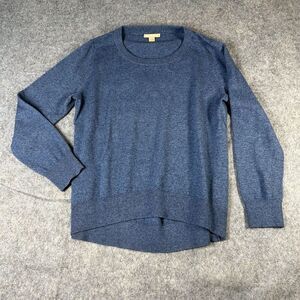 Michael Kors Sweater Mens Large Crewneck Cashmere Cotton Blue Pullover